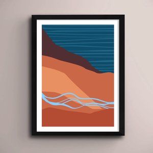 2/$35 Modern Minimalist Boho Lanscape Wall Art Print Home Decor [No Frame]